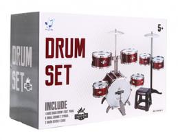 bugnas vaikams - RAMIZ Mega Drums 7 būgnų perkusija vaikams su kėdute ir lazdelėmis - 2 nuotrauka