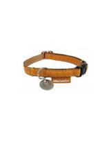 Zolux reguliuojamas antkaklis Mac Leather 10 mm geltonas