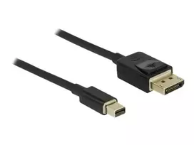 kabelia dp - Delock Cable Mini Displayport To Displayport 8K 60Hz 1m Black - 4 nuotrauka