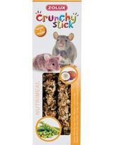 Zolux Crunchy Stick burbuolės žiurkėms ir pelėms su kokosais ir žirniais 115 g