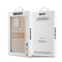pro monosyte - DKNY Leather Mono Stripe & Metal Logo case for iPhone 15 Pro - pink - 2 nuotrauka