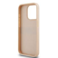pro monosyte - DKNY Leather Mono Stripe & Metal Logo case for iPhone 15 Pro - pink - 3 nuotrauka