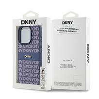 iphone 15 pro blue - DKNY Leather Mono Stripe & Metal Logo case for iPhone 15 Pro - blue - 2 nuotrauka