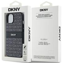 iphone 14 leather case - DKNY Leather Mono Stripe & Metal Logo Case for iPhone 15/14/13 - Black - 2 nuotrauka