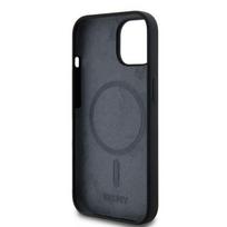 iphone 15 plus magsafe deklas - DKNY Liquid Silicone White Printed Logo MagSafe Case for iPhone 15 Plus / 14 Plus - Black - 3 nuotrauka