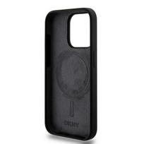 apple iphone 15 magsafe - DKNY Liquid Silicone White Printed Logo MagSafe iPhone 15 Pro Case - Black - 3 nuotrauka
