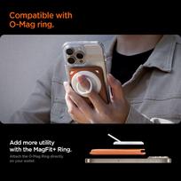 magsafe wallet - Spigen Valentinus MagFit+ MagSafe Magnetinis kortelių dėklas telefonui Oranžinė (Orange) - 5 nuotrauka