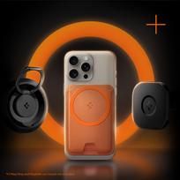 magsafe wallet - Spigen Valentinus MagFit+ MagSafe Magnetinis kortelių dėklas telefonui Oranžinė (Orange) - 7 nuotrauka