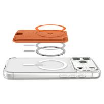 magsafe wallet - Spigen Valentinus MagFit+ MagSafe Magnetinis kortelių dėklas telefonui Oranžinė (Orange) - 8 nuotrauka