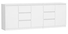 komodos - Komoda Costa, balta, 40 cm x 200 cm x 75 cm - 2 nuotrauka
