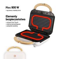 sumustiniu keptuves 3 in 1 - Lauben LBNSM900WW Sumuštinių keptuvas 3in1 900W - 10 nuotrauka