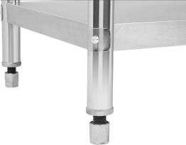darbo stalvirsis - Virtuvinis darbo stalas Royal Catering RCAT-100/70-S, sidabrinis - 2 nuotrauka