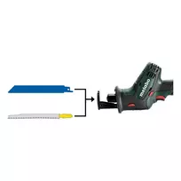 akumuliatorinis tiesinis pjuklas - Metabo SSE 18 LTX - 2 nuotrauka