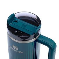 stanley the quencher gertuve - Stanley Termosinis puodelis su šiaudeliu „The Quencher H2.0 Fluted Tumbler“, 0.89 l, blizgantis žalsvai mėlynas (Glossy Teal) - 2 nuotrauka