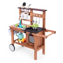 virtuvele vaikams - EcoToys lauko virtuvėlė su priedais 89x31x80,5 cm - 2 nuotrauka