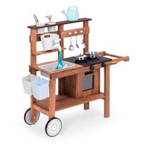 virtuvele vaikams - EcoToys lauko virtuvėlė su priedais 89x31x80,5 cm - 3 nuotrauka