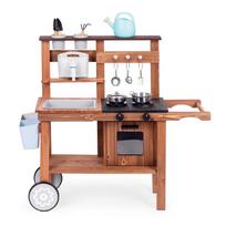 virtuvele vaikams - EcoToys lauko virtuvėlė su priedais 89x31x80,5 cm - 4 nuotrauka