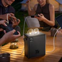 power bank - Wozinsky W8-B 100000mAh 30W išorinė baterija su žibintuvėliu, juoda - 3 nuotrauka