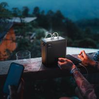 power bank - Wozinsky W8-B 100000mAh 30W išorinė baterija su žibintuvėliu, juoda - 4 nuotrauka