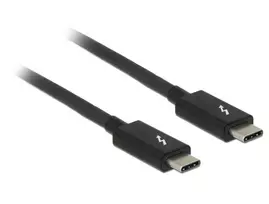 kabelis thunderbolt 5 - Delock Thunderbolt 3 USB-C Cable Passive 1m Black - 2 nuotrauka
