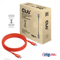 usb c i usb c 2m - Club3D USB-C į USB-C kabelis CAC-1573 2m Raudona (Red) - 5 nuotrauka