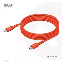 usb c i usb c 2m - Club3D USB-C į USB-C kabelis CAC-1573 2m Raudona (Red) - 7 nuotrauka