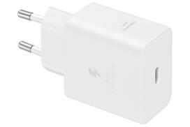 fastai - Samsung T4511 PD 45W Sieninis Įkroviklis su USB-C/USB-C 5A Kabeliu Baltas (White) - 3 nuotrauka
