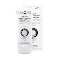 spf su spalva - Cliniccare Premium Dermo Corrective Cream Medium SPF 50++, kremas su spalva 35 ml - 3 nuotrauka