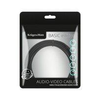 aux laidas - Kruger & Matz Basic 2RCA - AUX 3.5mm kabelis 10m Juodas (Black) - 2 nuotrauka