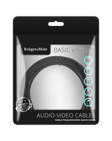 toslink kabelis - Kruger & Matz Basic KM1224 Optinis kabelis 3m Juodas (Black) - 2 nuotrauka