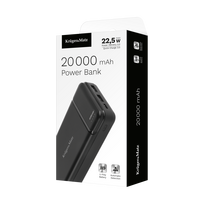 power bank 20000mah - Kruger & Matz KM0906 20000mAh, juodas (black) - 5 nuotrauka