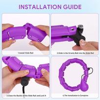 gimnastikos lankai - Reach Smart Hula Hoop M1 violetinis - 2 nuotrauka