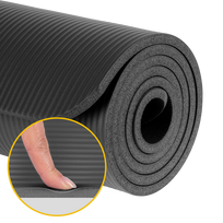 rebel active - Rebel Active Gimnastikos kilimėlis jogai, 183x61cm, juodas (Black) - 8 nuotrauka