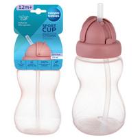 CANPOL BABIES gertuvė su šiaudeliu Sport, 270 ml, 12 mėn.+, Rožinė (Pink)