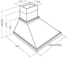 chimney hood - AKPO WK-4 Rustica Eco 60 - 2 nuotrauka