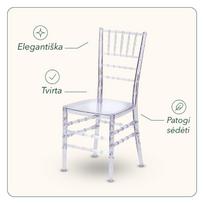 skaidri kede - Valgomojo kėdė Tonro Chiavari, skaidri (Transparent) - 6 nuotrauka