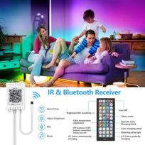 rgb led juosta - Išmani LED juosta 5050 RGB Bluetooth, 10 m - 7 nuotrauka