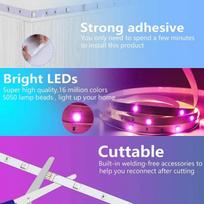 rgb led juosta - Išmani LED juosta 5050 RGB Bluetooth, 10 m - 8 nuotrauka
