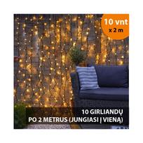 girlianda uzuolaida - Kalėdinė girlianda, Lempučių užuolaida, 2000 LED, 20x2 m - 10 nuotrauka