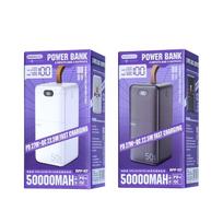 power bank 50000 - Remax RPP-117 50000mAh 22.5W Juodas (Black) - 4 nuotrauka