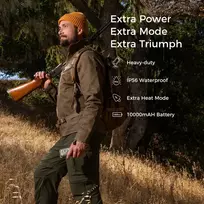 siltukai - Ocoopa UT4 Extreme 2x5000 mAh rankų šildytuvas su powerbank funkcija, USB-C, Juodas (Black) - 6 nuotrauka