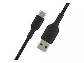 braided usb a to usb c cable - Belkin Braided USB To USB Type-C Cable 15cm Black - 2 nuotrauka