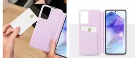 samsung galaxy a55 deklas - Samsung "Smart View Wallet Case for Samsung Galaxy A55 White"(EF-ZA556CWEGWW) - 2 nuotrauka