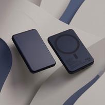 magsafe 5000 - Forcell F-Energy Slim F5K9, 5000mAh, 15W, MagSafe, tamsiai mėlynas - 4 nuotrauka