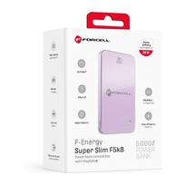 magsafe 5000 - Forcell F-Energy SuperSlim F5K8, 5000mAh, 15W, MagSafe, violetinė - 4 nuotrauka
