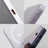 magsafe 5000 - Forcell F-Energy SuperSlim F5K8, 5000mAh, 15W, MagSafe, violetinė - 6 nuotrauka