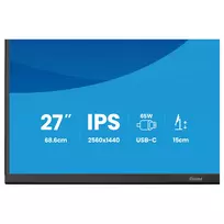 2560x1440 monitorius - iiyama ProLite XB2797QSN-B1 27", IPS, QHD, 75Hz - 4 nuotrauka