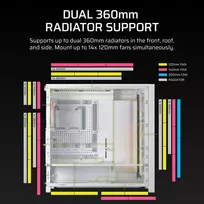 atx korpusai - Kompiuterio korpusas Corsair Frame 5000D RS ARGB, balta - 2 nuotrauka