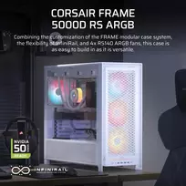 atx korpusai - Kompiuterio korpusas Corsair Frame 5000D RS ARGB, balta - 7 nuotrauka