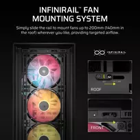 atx case - „Corsair Frame 5000D RS ARGB“ kompiuterio korpusas, „Midi-Tower“, E-ATX, RGB, grūdintas stiklas - juodas - 6 nuotrauka